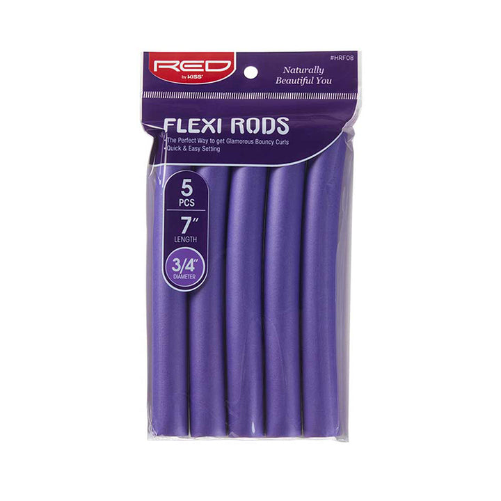 RED by KISS Flexi Rods 7" Length 3/4" Diameter 5pcs [PURPLE] #HRF08