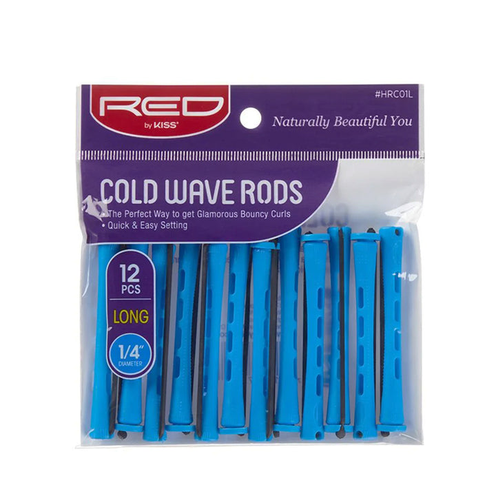 RED by KISS Cold Wave Rods Long 1/4" 12pcs [BLUE] #HRC01L