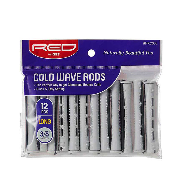 RED by KISS Cold Wave Rods Long  3/8" 12pcs [GRAY] #HRC03L