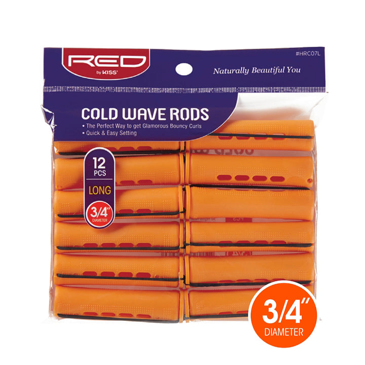 RED by KISS Cold Wave Rods Long 3/4" 12pcs [ORANGE] #HRC07L