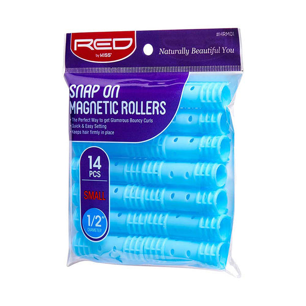 RED by KISS Snap On Magnetic Roller Small 1/2" 14pcs [BLUE] #HRM01