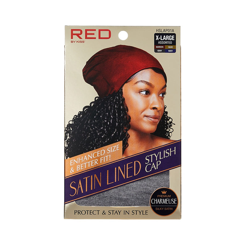 Red By Kiss Silky Satin Lined Hair Cap [X Large] [Assorted Color] #Hslap01A