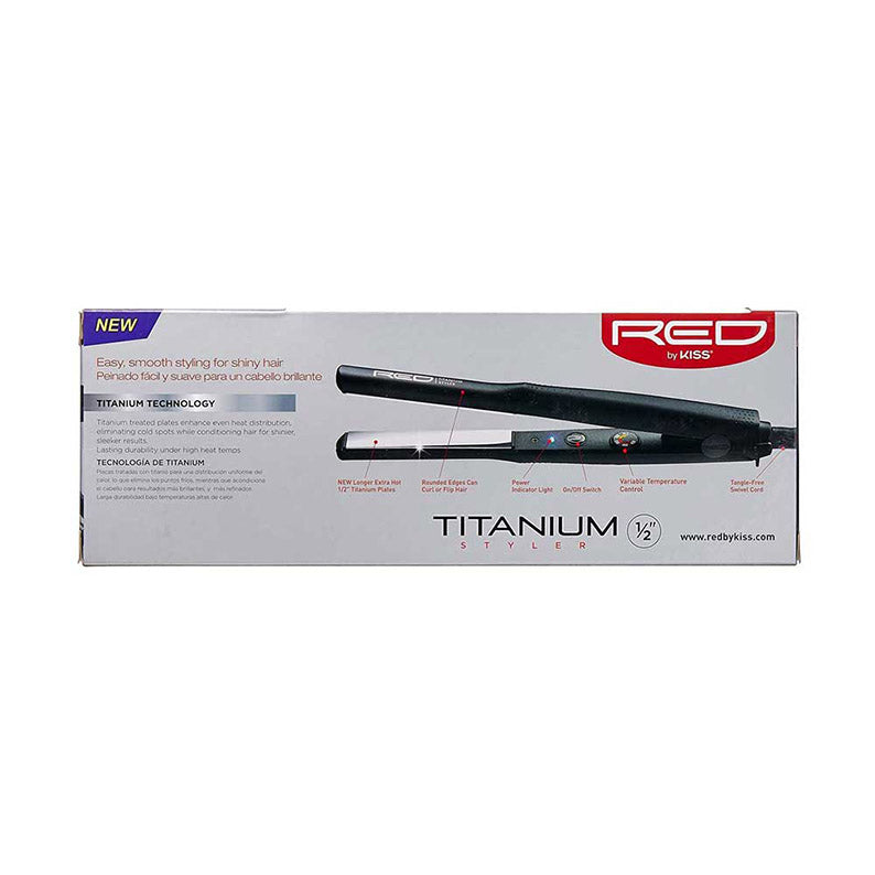 #Fits050Tn Titanium Styler Flat Iron 1/2" With Temperature Control