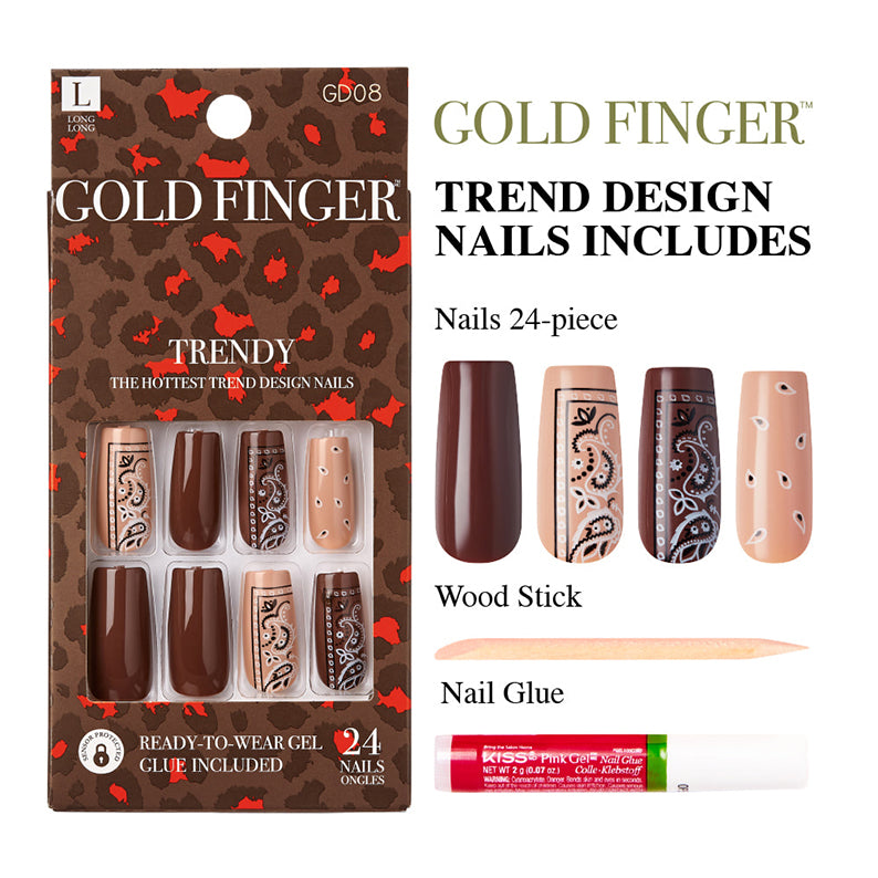 Ongles tendance Kiss Gold Finger [Showtime] #Gd08