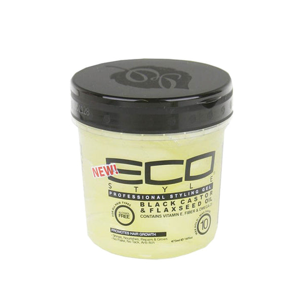 ECO STYLE Professional Styling Gel [BLACK CASTOR & FLAXSEED OIL] 16oz