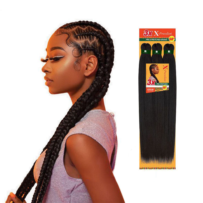 SENSATIONNEL Synthetic African Collection X-pression 3x Volume Pre-stretched Braid 58"