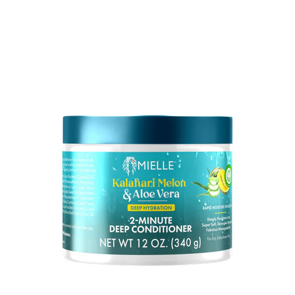 MIELLE ORGANICS KALAHARI MELON & ALOE VERA Deep Hydration 2-Minute Deep Conditioner 12oz