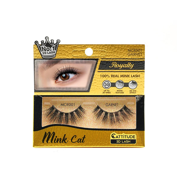 EBIN Royalty Mink Cat 3d Lashes - Garnet - MCR001