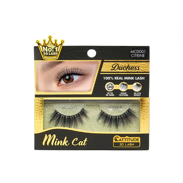 EBIN Duchess Mink Cat 3d Lashes - Citrine - MCD001