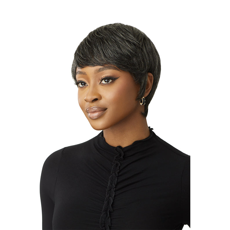 OUTRE FAB & FLY Gray Glamour 100% Human Hair Full Cap Wig - CELIA