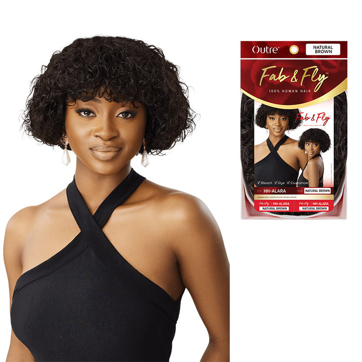 OUTRE Fab & Fly 100% UNPROCESSED Human Hair Full Cap Wig - ALARA 10"