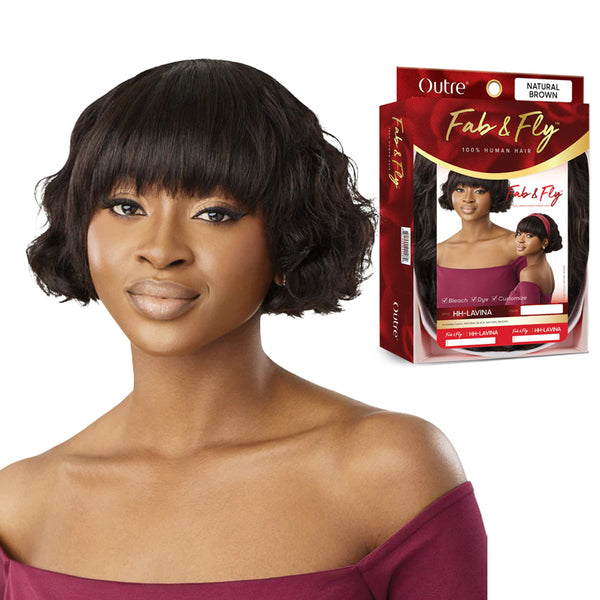 OUTRE FAB & FLY 100% Unprocessed Human Hair Full Cap Wig LAVINA 9"