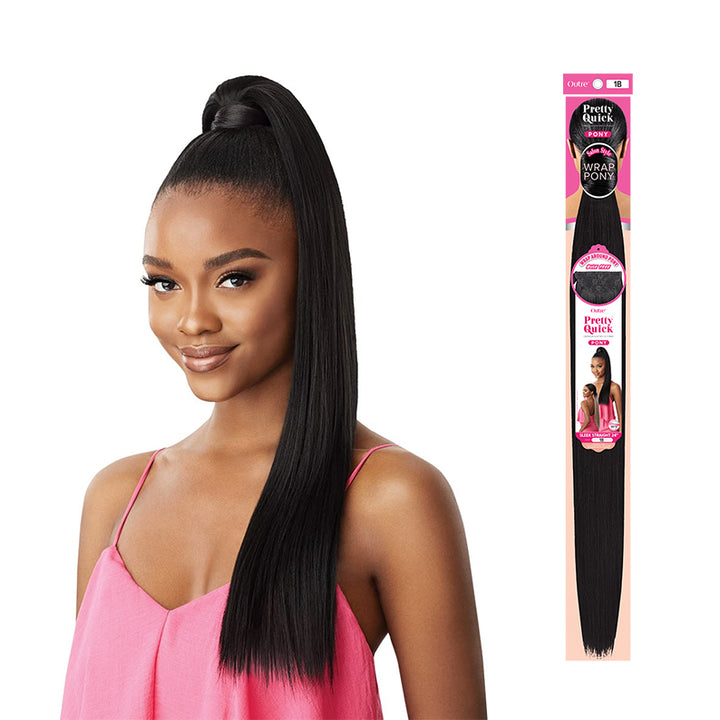 OUTRE Pretty Quick Wrap Pony SLEEK STRAIGHT 24