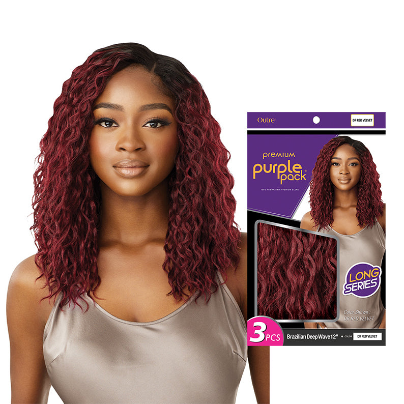 OUTRE Purple 3PC Brazilian Deep Wave 12"