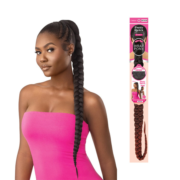 OUTRE Pretty Quick Wrap Pony NATURAL BRAIDED PONYTAIL 32