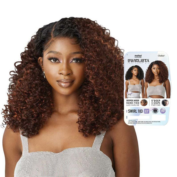 OUTRE MELTED HAIRLINE Swirlista Synthetic Hair Deep-C Part Lace Wig SWIRL103 22"