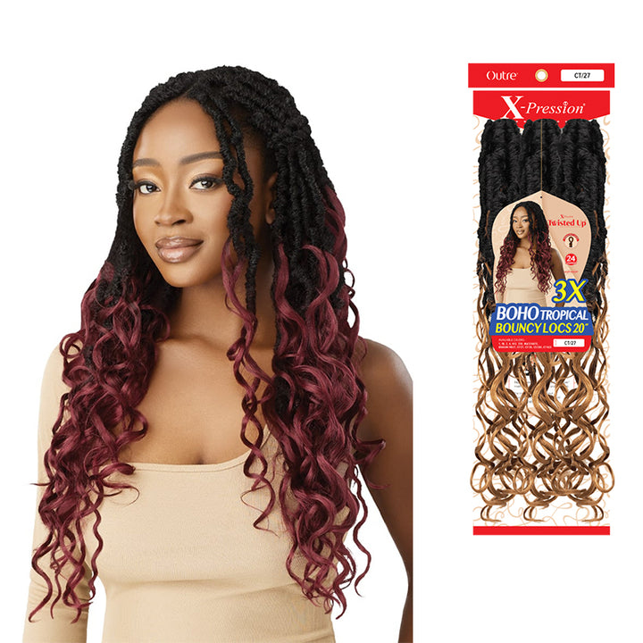 OUTRE X-Pression Twisted Up Boho Tropical Bouncy Locs 20" 3X