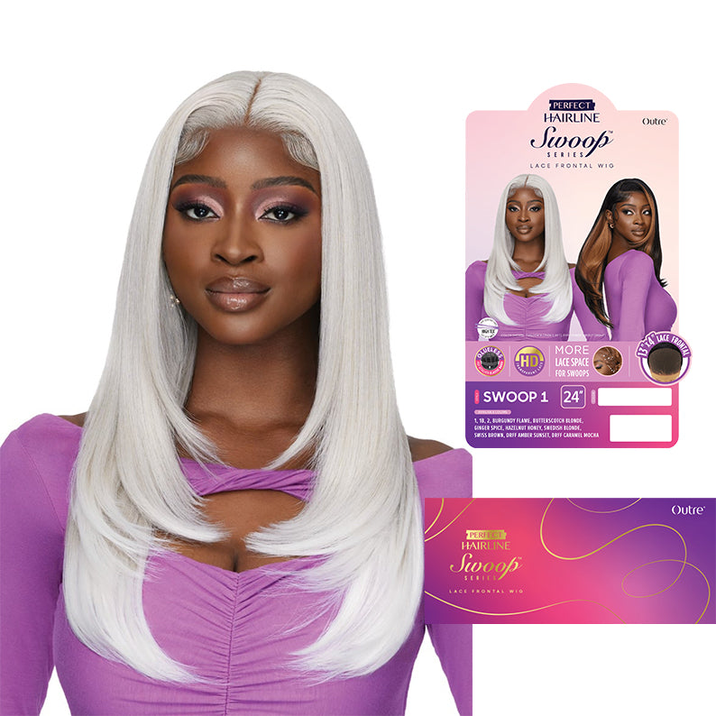 OUTREPerfect Hairline Swoop Glueless Synthetic 13x4 Deep C-Shape HD Lace Front Wig - SWOOP1