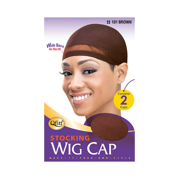 M&M QFITT Stocking Wig Cap 2pcs [BROWN] #101