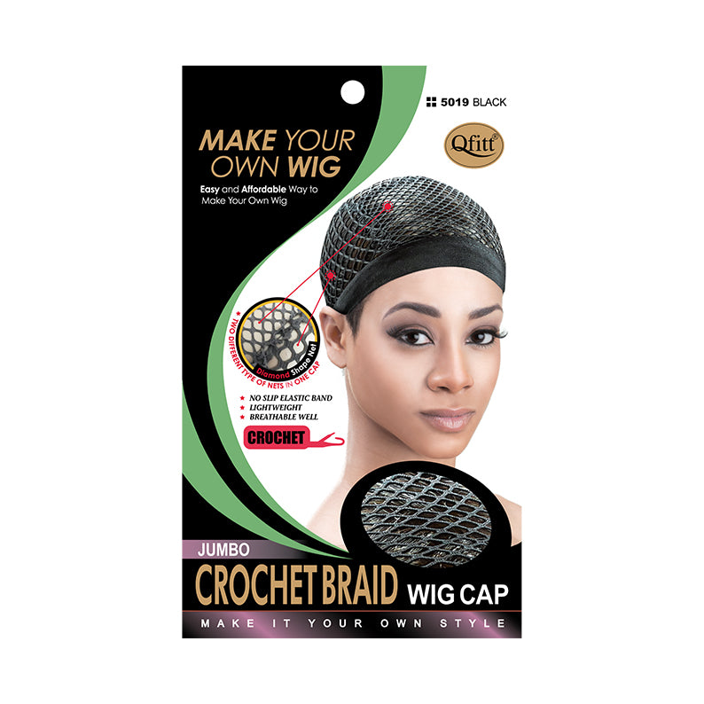 M&M QFITT Crochet Braid Wig Cap [JUMBO] [BLACK] #5019