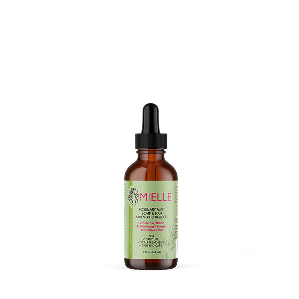 Huile fortifiante pour cuir chevelu et cheveux MIELLE ORGANICS ROMARIN MENTHE 2 oz