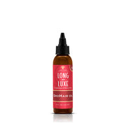As I Am Long & Luxe Grohair Oil 4 fl oz brown bottle with red label and pointed applicator for hair growth and moisture
