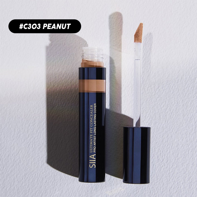 SIIA Ultimate Fit Concealer in shade C303 Peanut with applicator wand for flawless makeup coverage