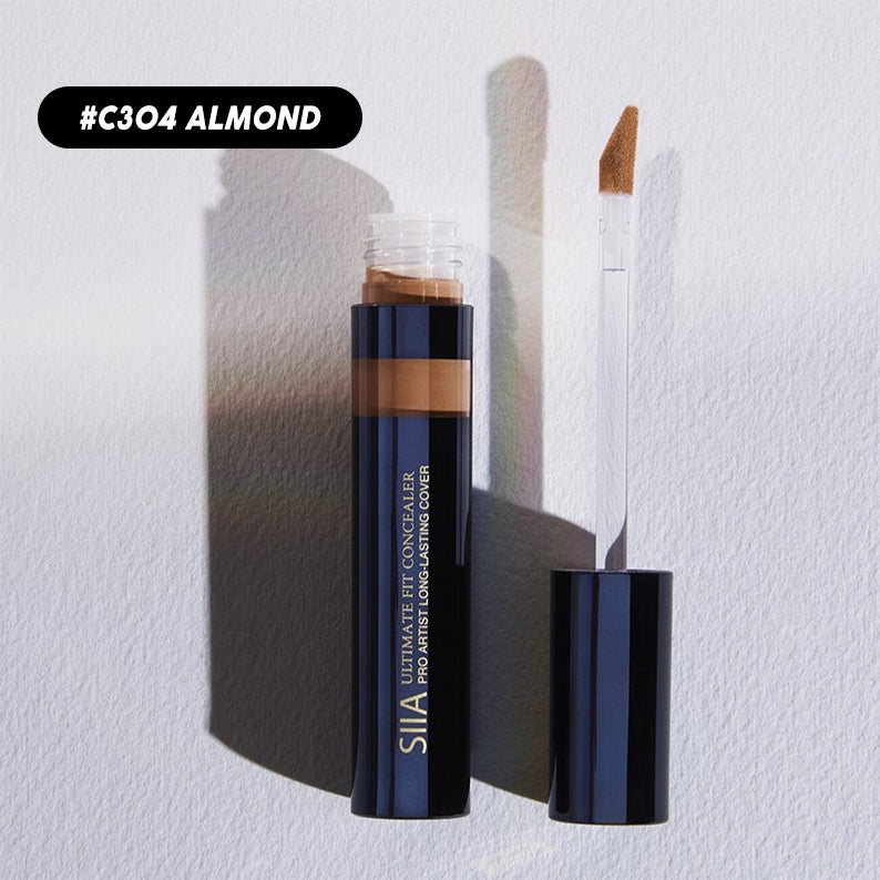 SIIA Ultimate Fit Concealer in shade C304 Almond with applicator wand for makeup coverage