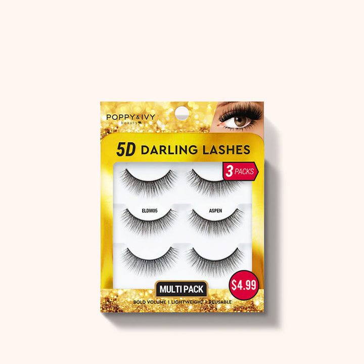 ABSOLUTE NEW YORK POPPY & IVY #ELDM05 [ASPEN] 5D Darling Lashes 3pairs