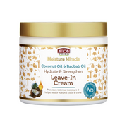 AFRICAN PRIDE Crème sans rinçage miracle hydratante à l'huile de noix de coco et à l'huile de baobab 15oz