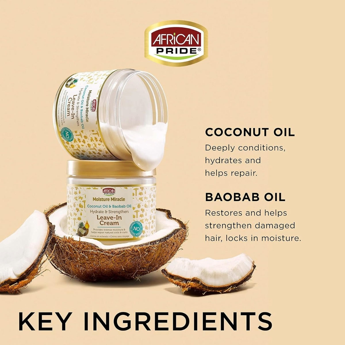African Pride leave-in cream Coconut & Baobab Hydrate | Hera