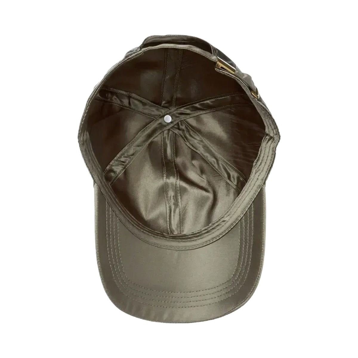 Casquette de baseball en satin soyeux [Kaki] #FH012