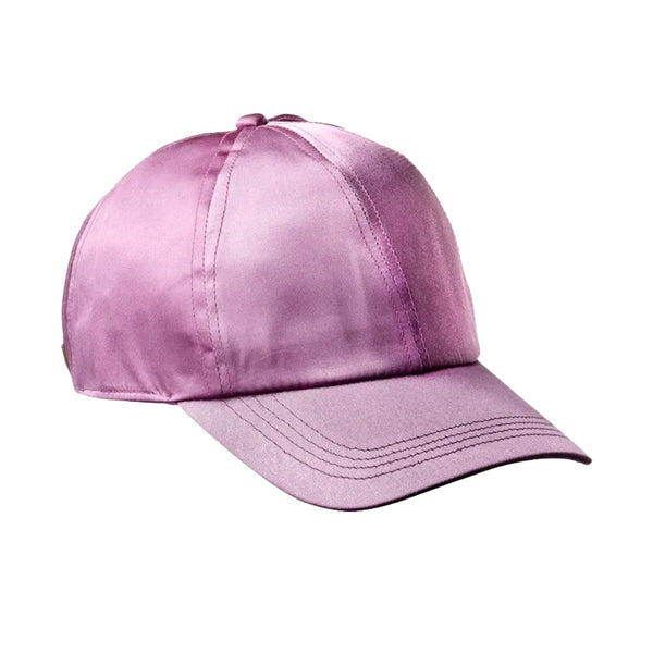 Casquette de baseball en satin soyeux [Rose] #FH013