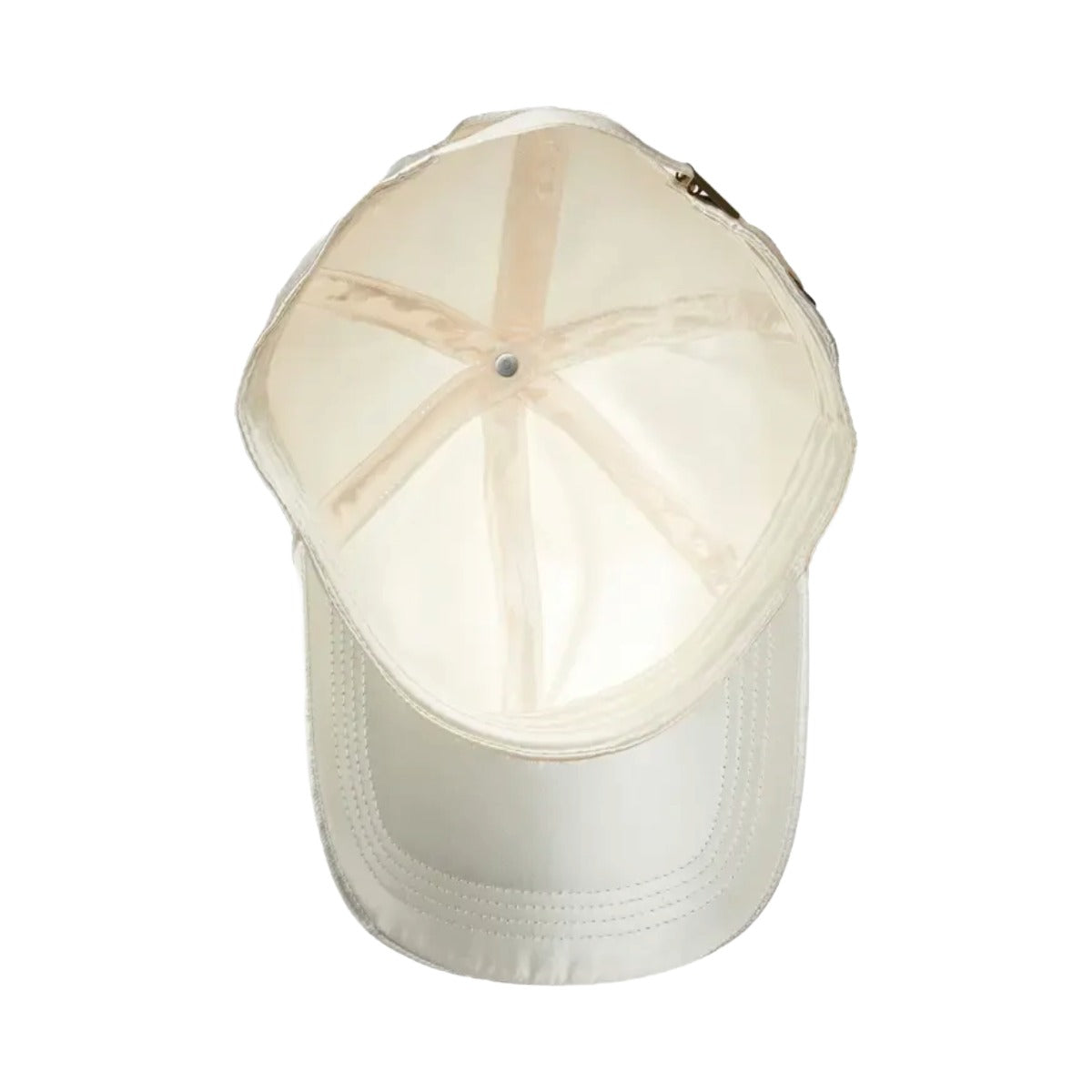 Casquette de baseball en satin soyeux [Blanc] #FH011