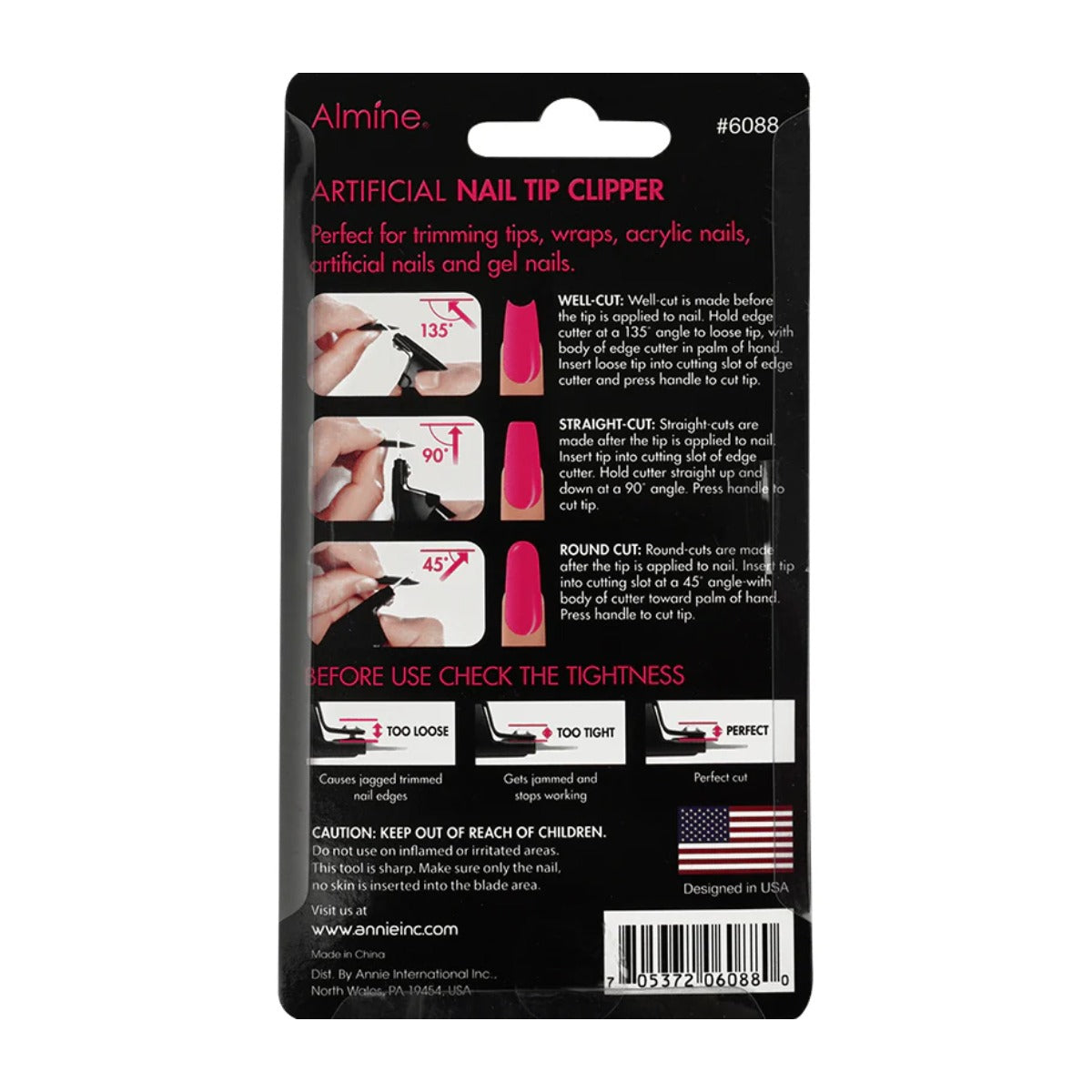 Artificial Nail Clipper [Matte Black] #6088