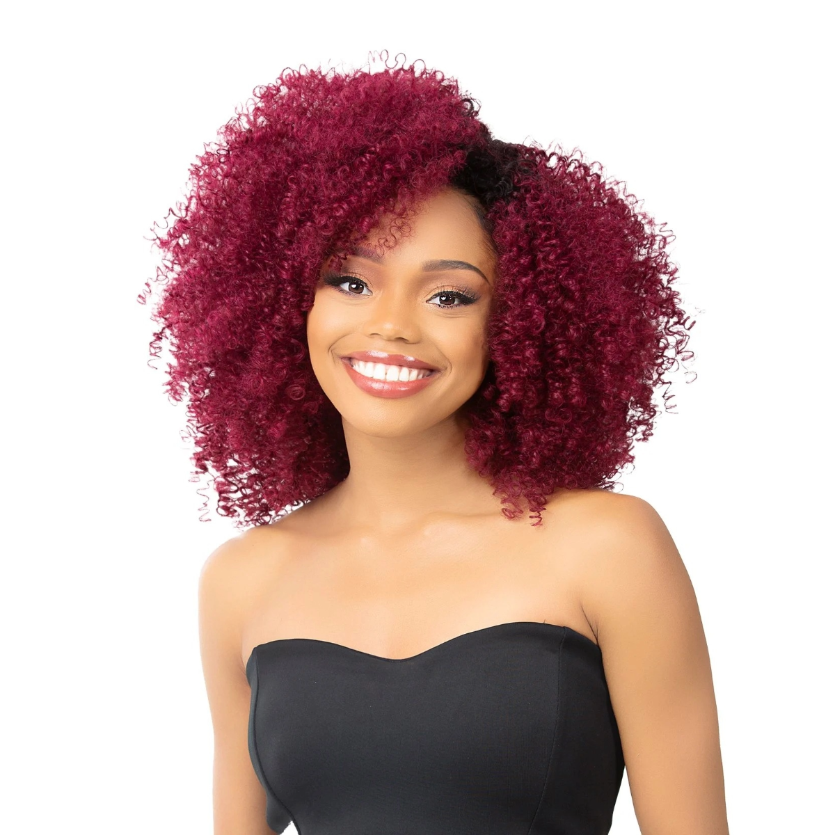 BFF Human Hair Blend Half Wig Boina 16"