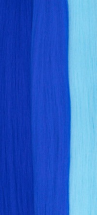 SHAKE N GO Freetress 3X Braid 301 hair extensions in vibrant blue and light blue shades