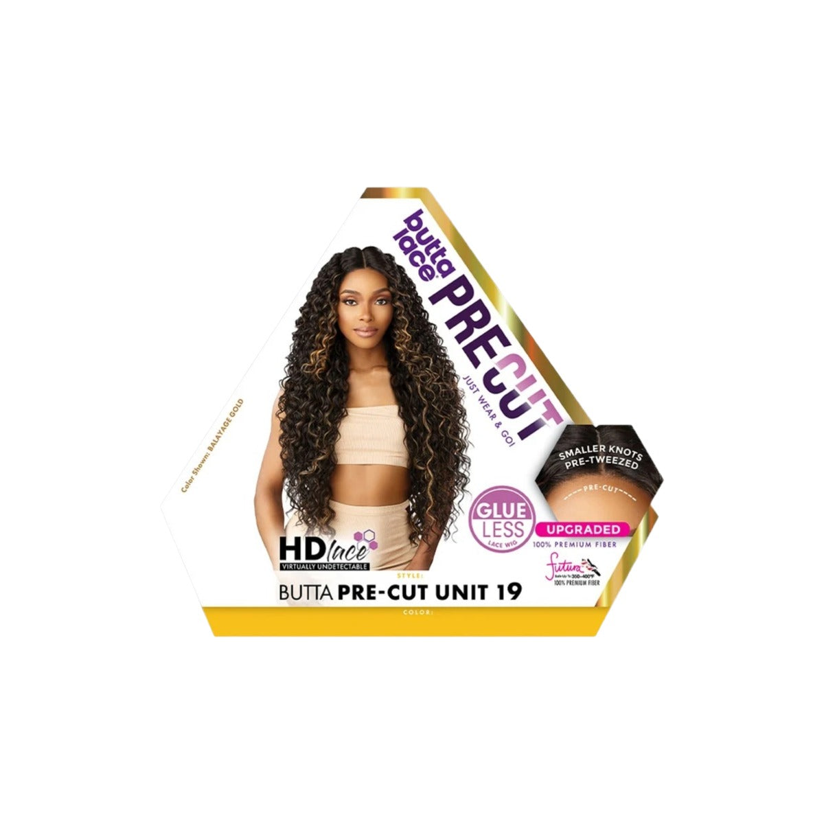 Perruque en dentelle prédécoupée, unité 19