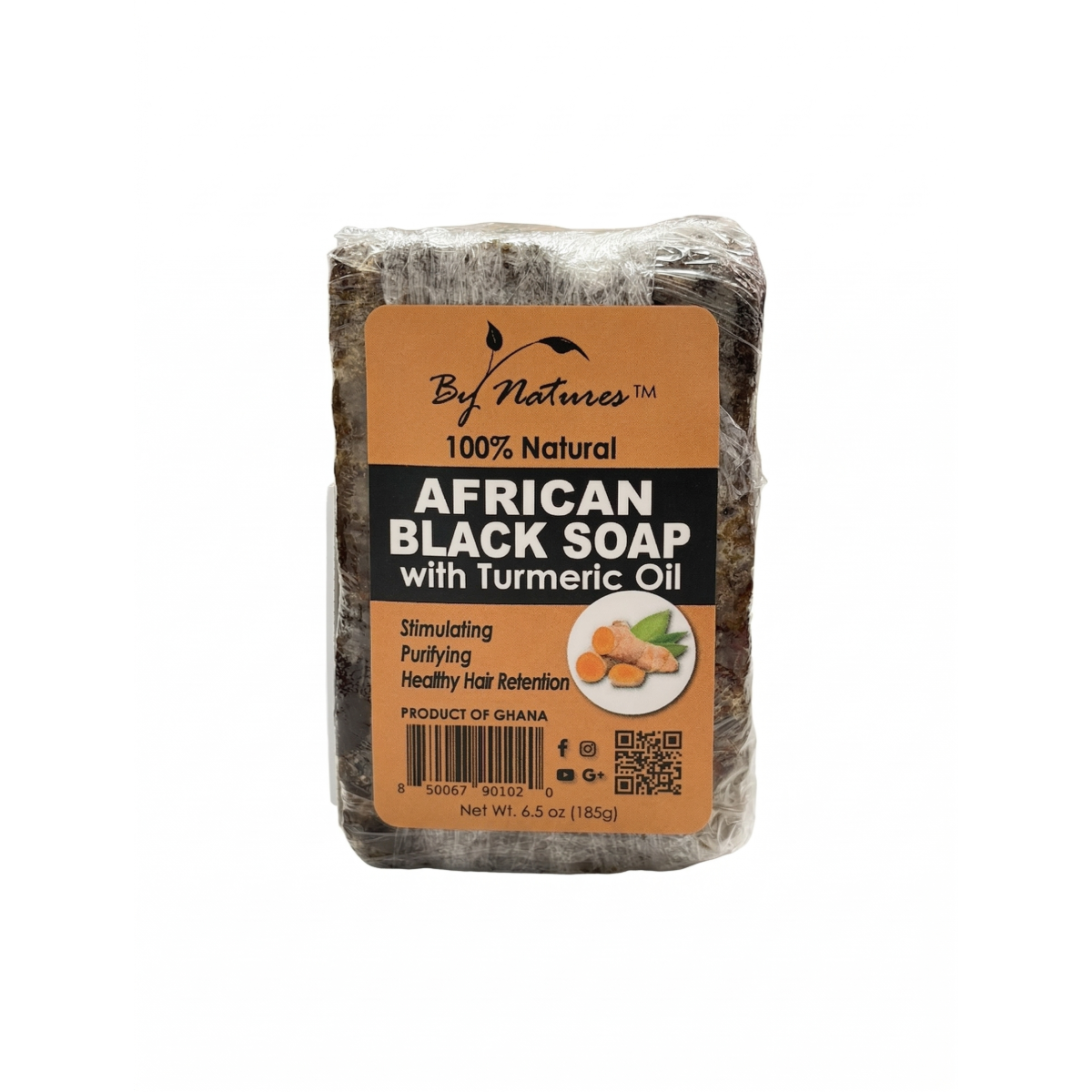 By Natures African Black Soap [Turmeric Oil] 6oz