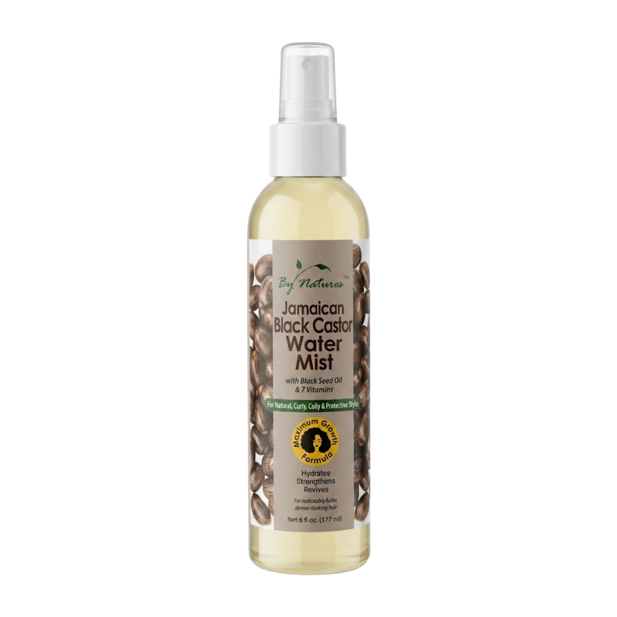 By Natures Brume d'eau de ricin noir jamaïcain 6oz
