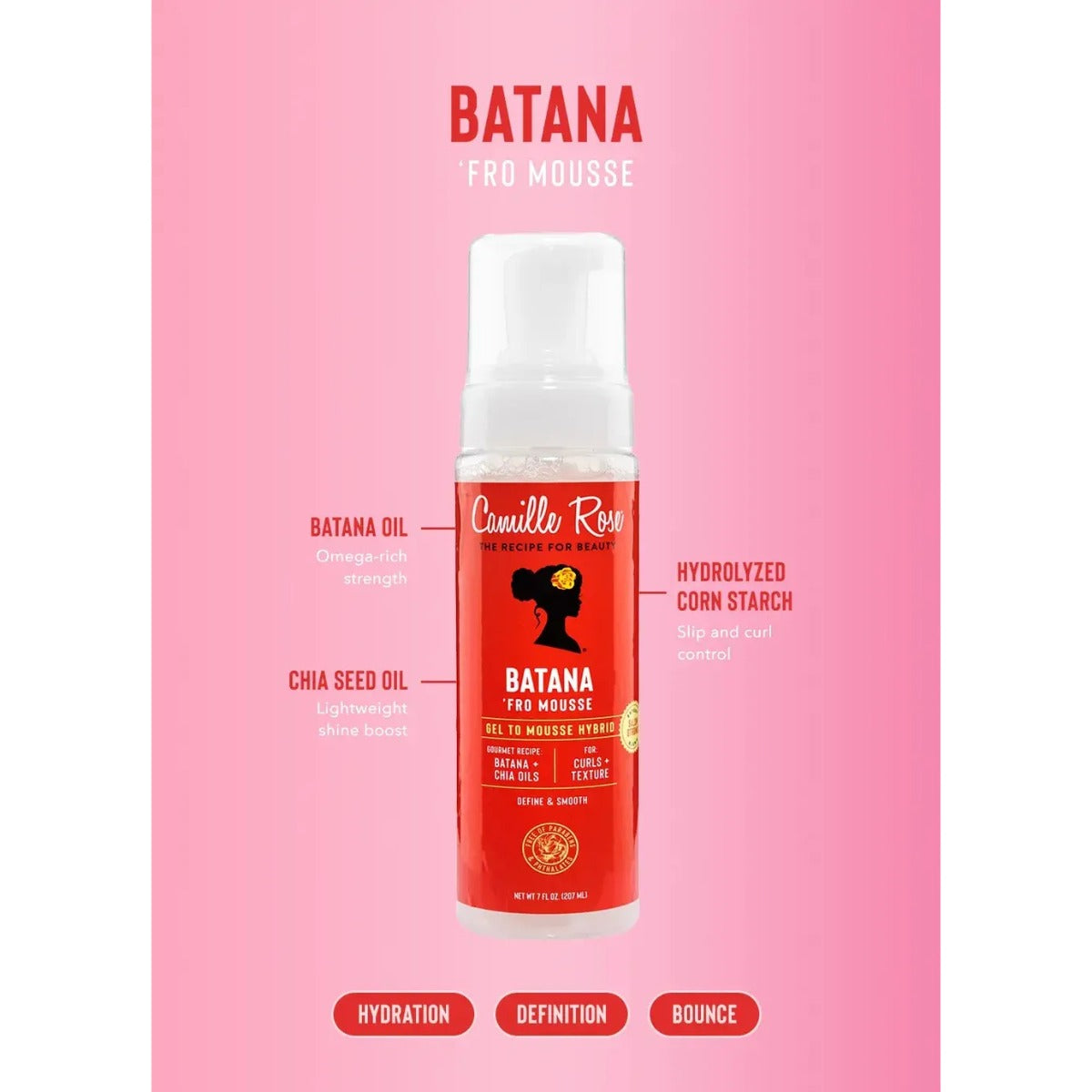 Camille Rose Mousse Pour Afro Au Batana 7oz