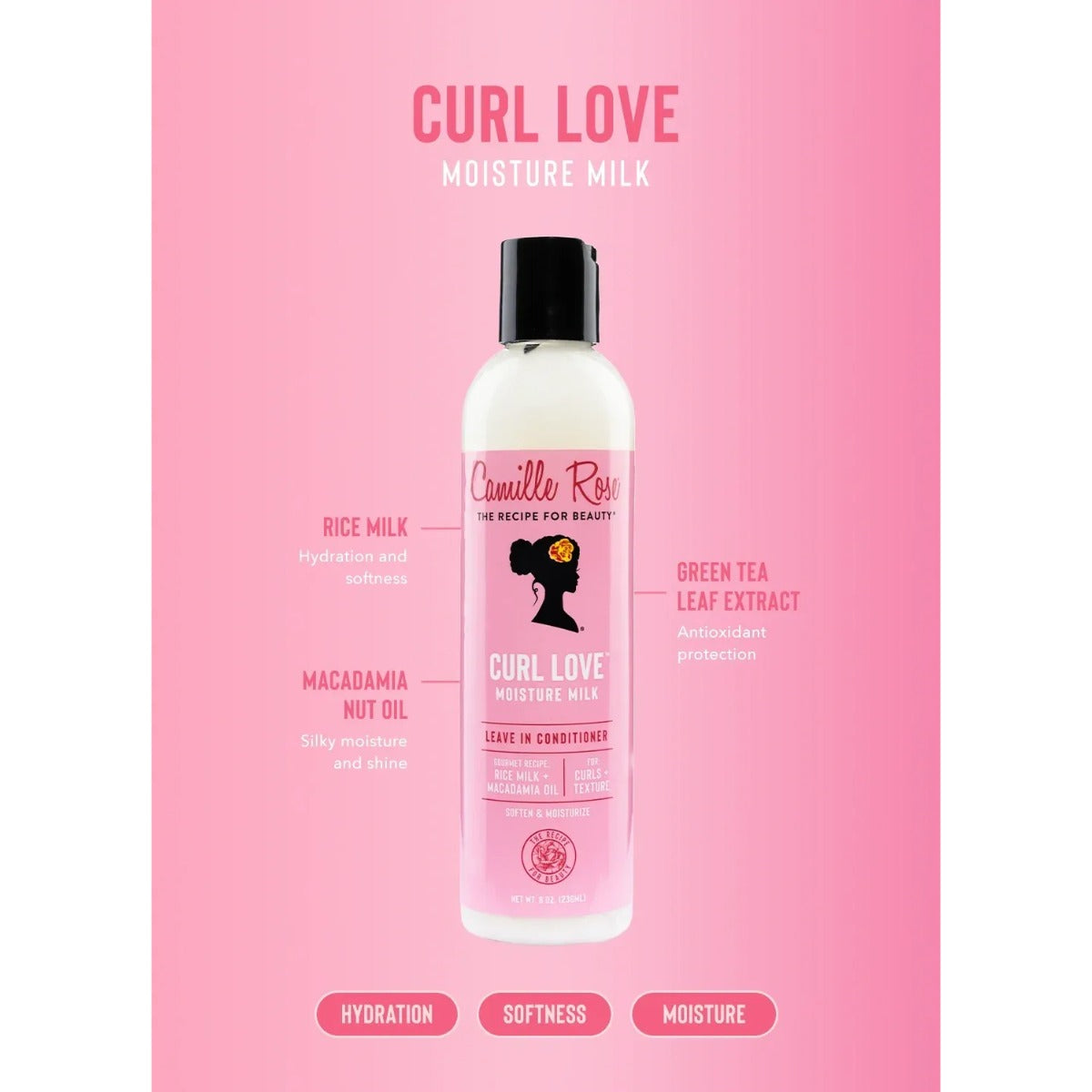 Camille Rose Curl Love Leave In Conditioner 8oz