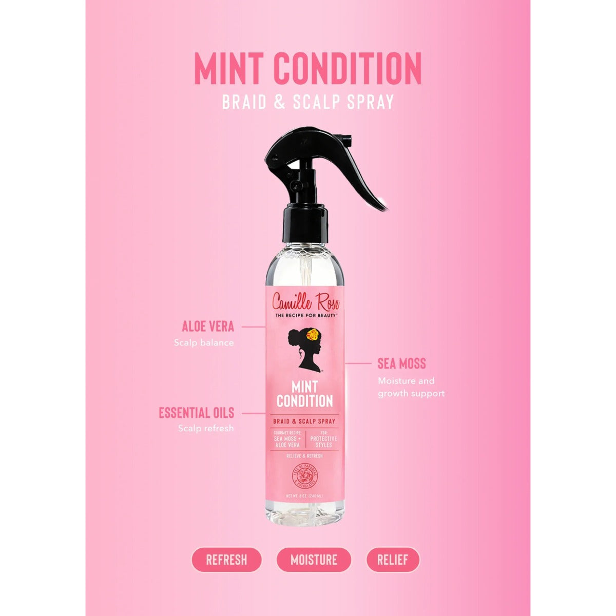 Camille Rose Mint Condition Braid & Scalp Spray 8oz