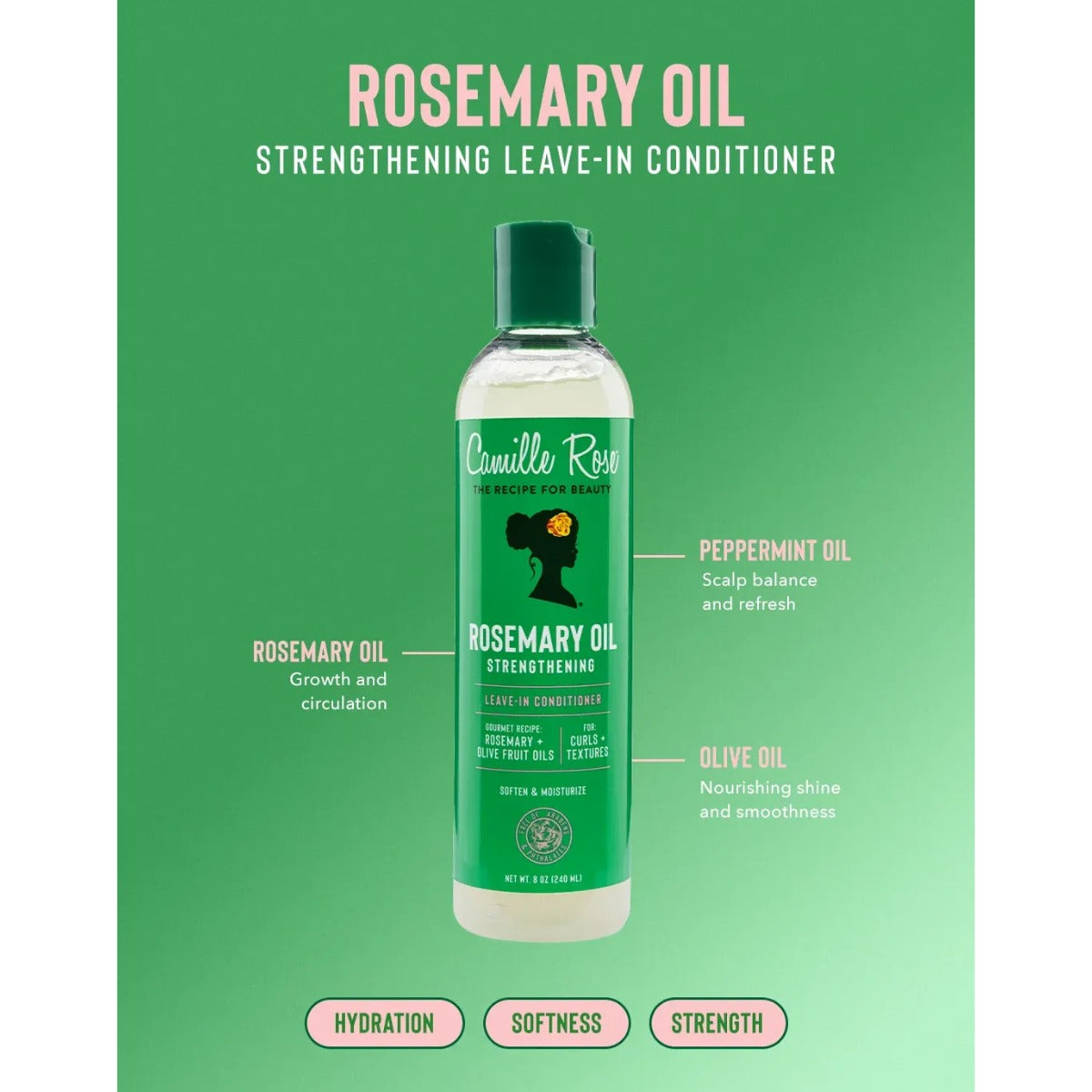 Camille Rose Rosemary Oil Leave-In Conditioner 8oz