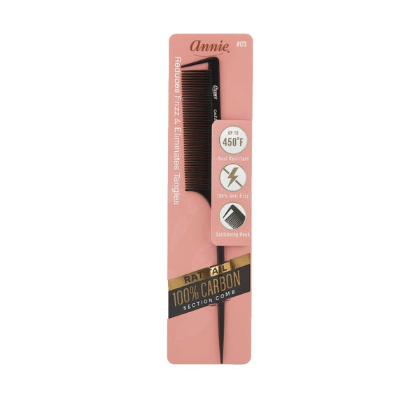Peigne queue de rat en carbone #00173 [Noir]