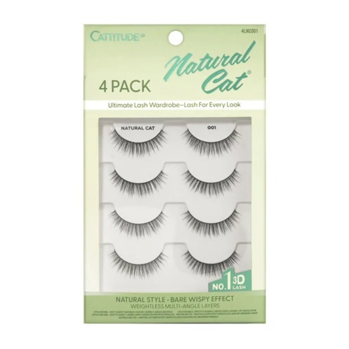 Cattitude Lash Natural Cat 4 Pairs #4LNC001