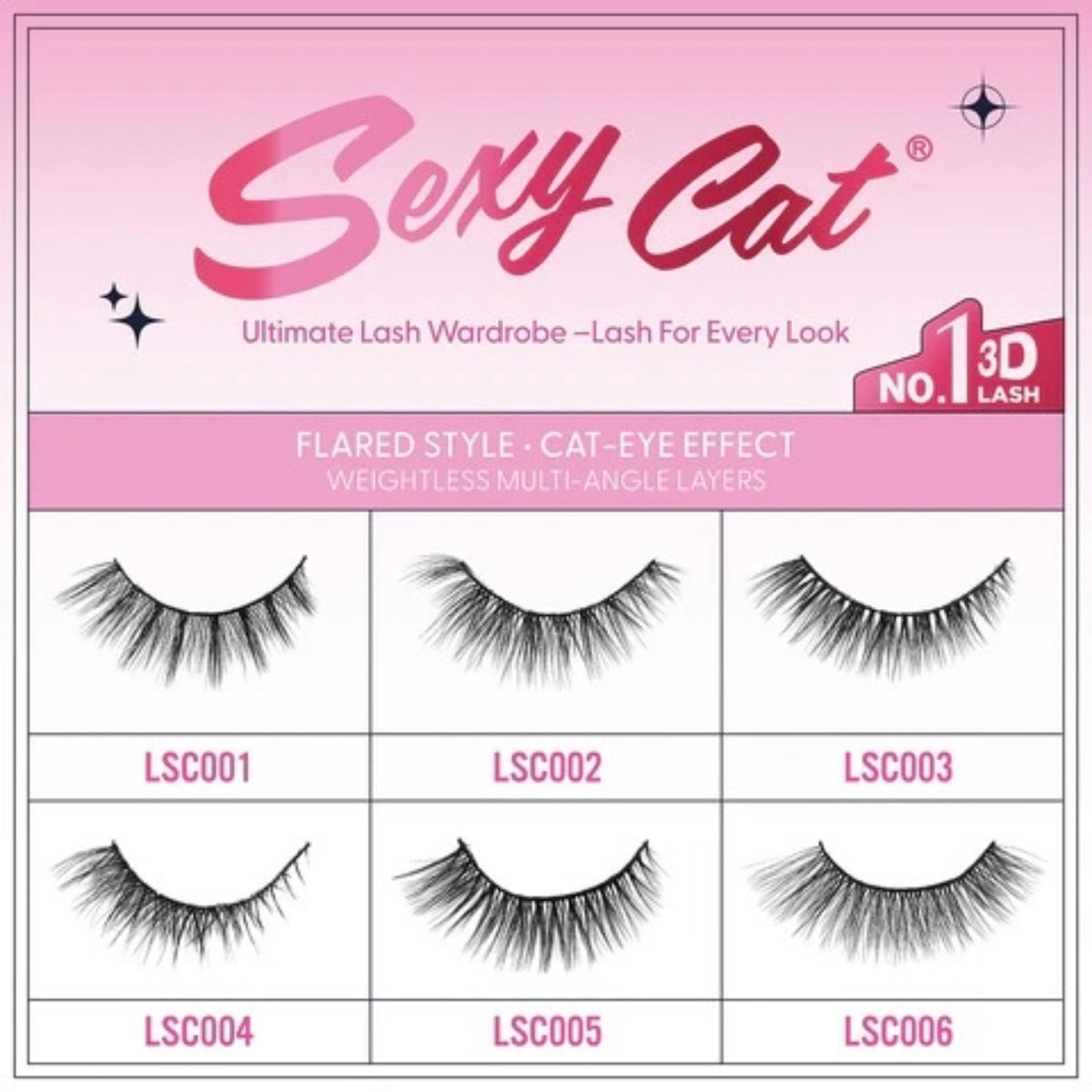 Cattitude Lash Sexy Cat 4 Pairs #4LSC004