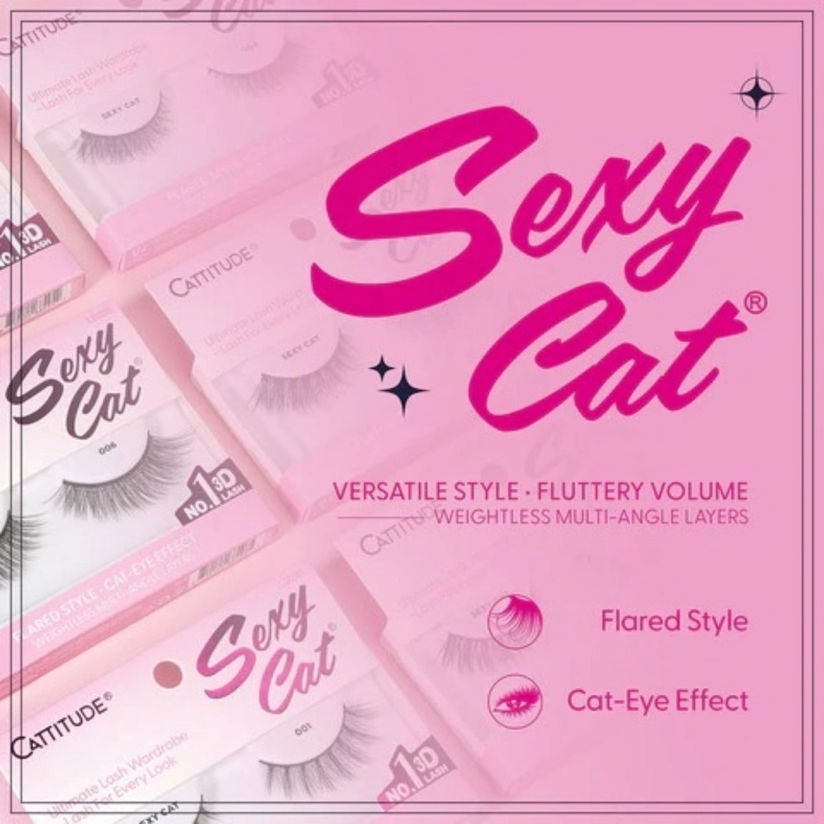 Cattitude Lash Sexy Cat 4 Pairs #4LSC002