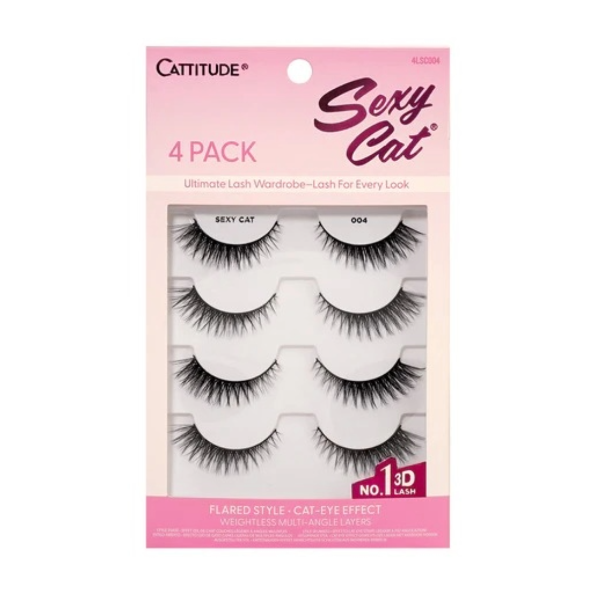 Cattitude Lash Sexy Cat 4 Pairs #4LSC004