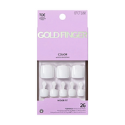 Color Faux Ongles Pour Orteils Plus Larges [Pristine] #CFCT100